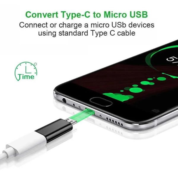 ⁦محول شحن صغير من النوع C إلى Micro USB Android⁩ - الصورة ⁦2⁩